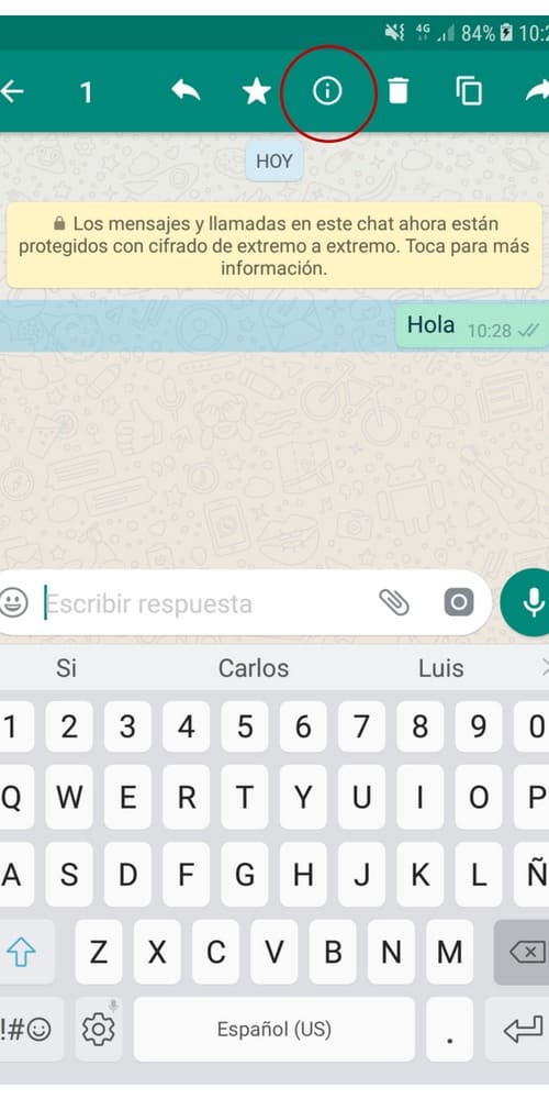 WhatsApp mensaje