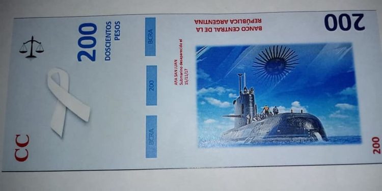 Alumnas diseñaron un billete en reconocimiento a los héroes del ARA San Juan