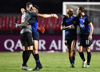 Talleres festeja en el estadio Morumbi