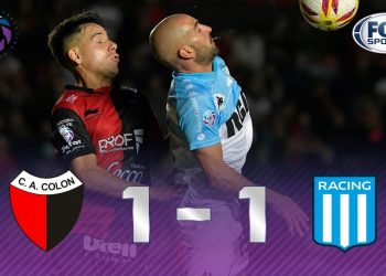 Racing rescató un empate 1 a 1 frente a Colón
