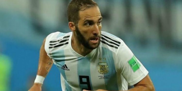 Gonzalo “Pipita” Higuaín con la Selección argentina