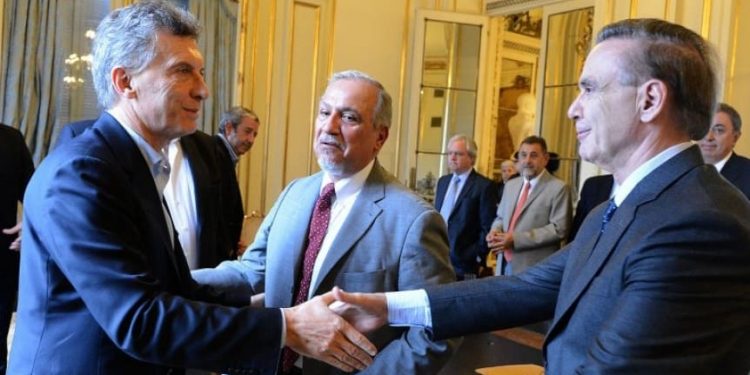 Mauricio Macri junto a Miguel Ángel Pichetto
