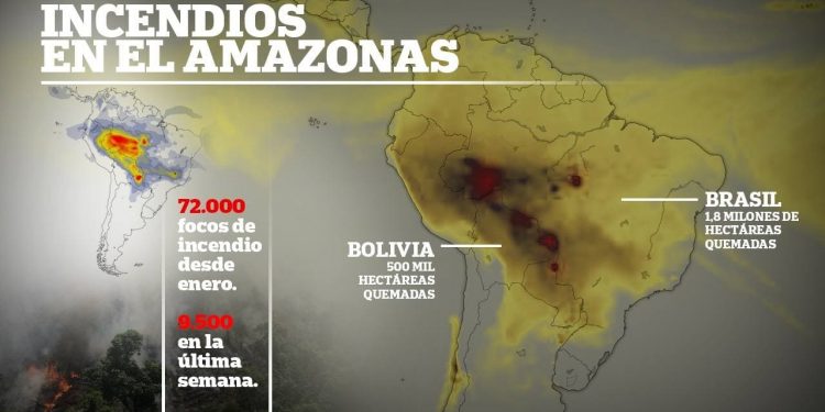 Incendio de las selvas del Amazonas