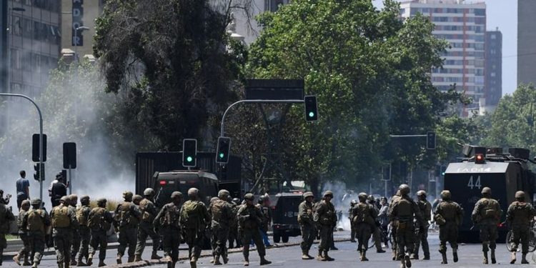 protestas que se registran en todo Chile